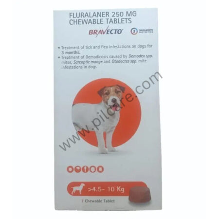 Bravecto 250mg Pet Chewable Tick and Flea Control Tablet (For > 4.5-10 Kg)