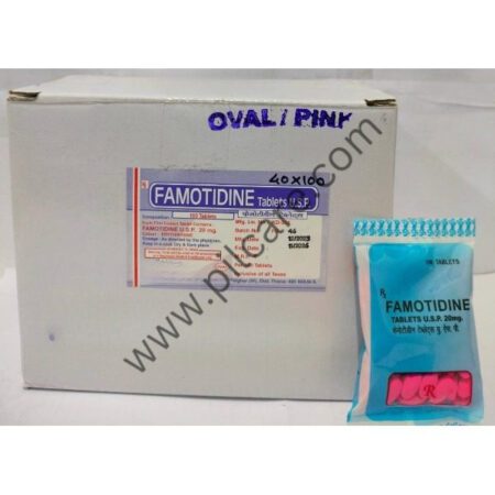 Bulk Famotidine Tablets 20mg (Oval/Pink)