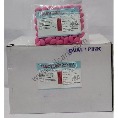 Bulk Famotidine Tablets 40mg (Oval/Pink)