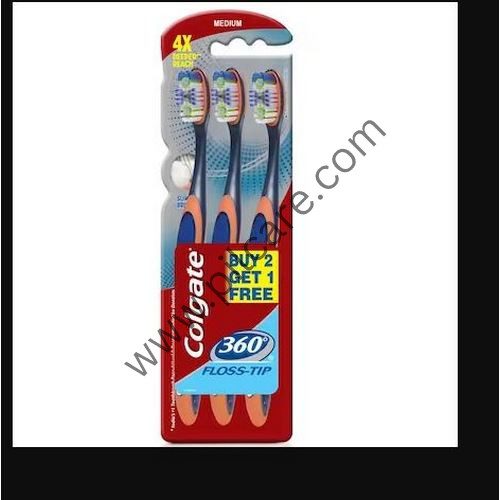 Colgate 360° Floss-Tip Toothbrush (Buy 2 Get 1 Free) Soft