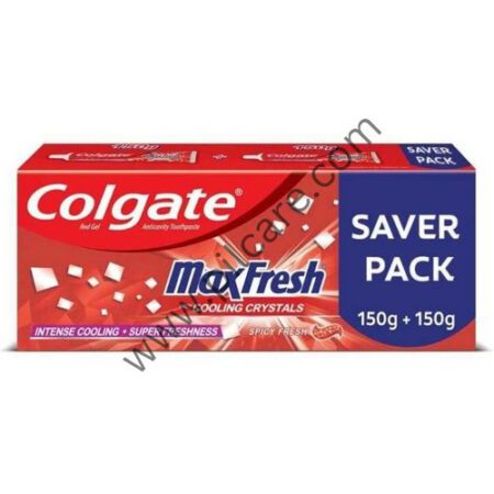 Colgate Maxfresh with Cooling Crystals Anticavity Toothpaste Mega Save Pack (150gm Each) Peppermint Ice