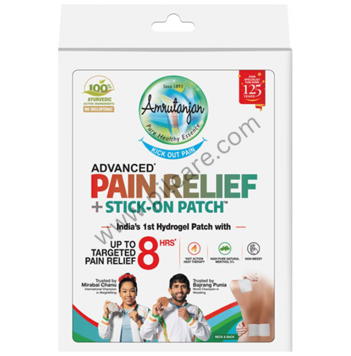 Amrutanjan Advanced Pain Relief + Stick-On Patch