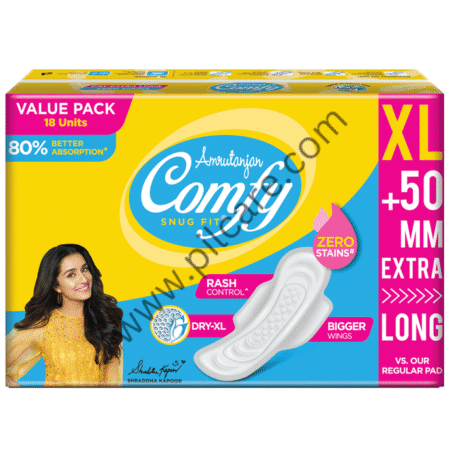 Amrutanjan Comfy Snug Fit Sanitary Pads Dry XL