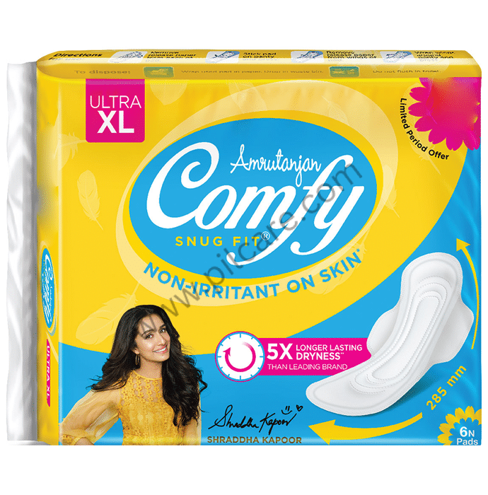 Amrutanjan Comfy Snug Fit Sanitary Pads Ultra XL