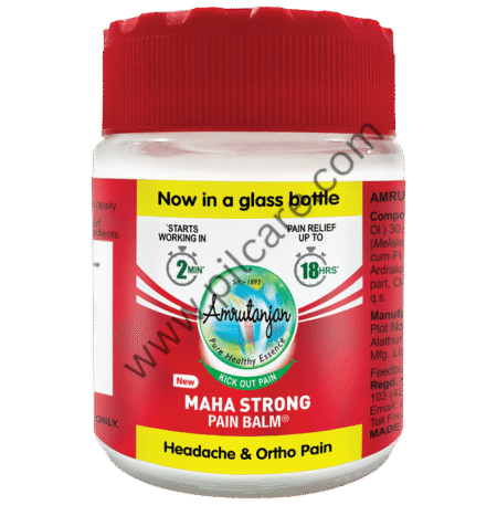 Amrutanjan Maha Strong Pain Balm | Helps Relieve Headache, Knee Pain, Shoulder Pain, Back Pain & Neck Pain