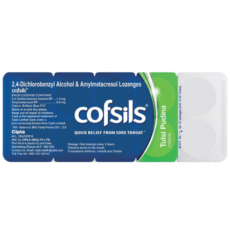 Cofsils for Quick Relief from Sore Throat | Flavour Tulsi Pudina