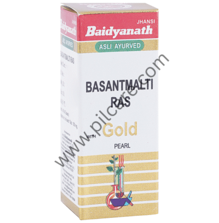 Baidyanath (Jhansi) Basant Malti Ras with Gold Pearl Tablet | For Respiratory Concerns & Appetite