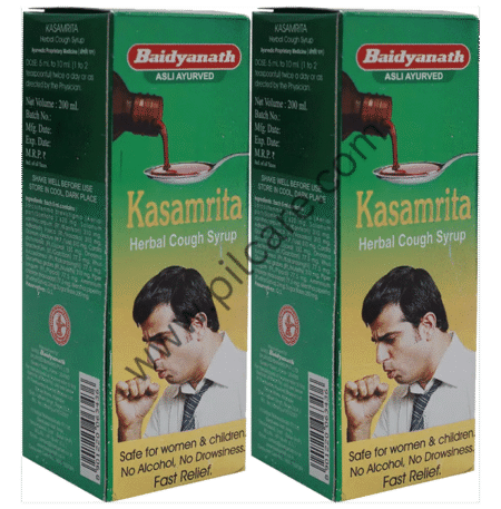 Baidyanath (Jhansi) Kasamrita Herbal Cough Syrup (200ml Each)