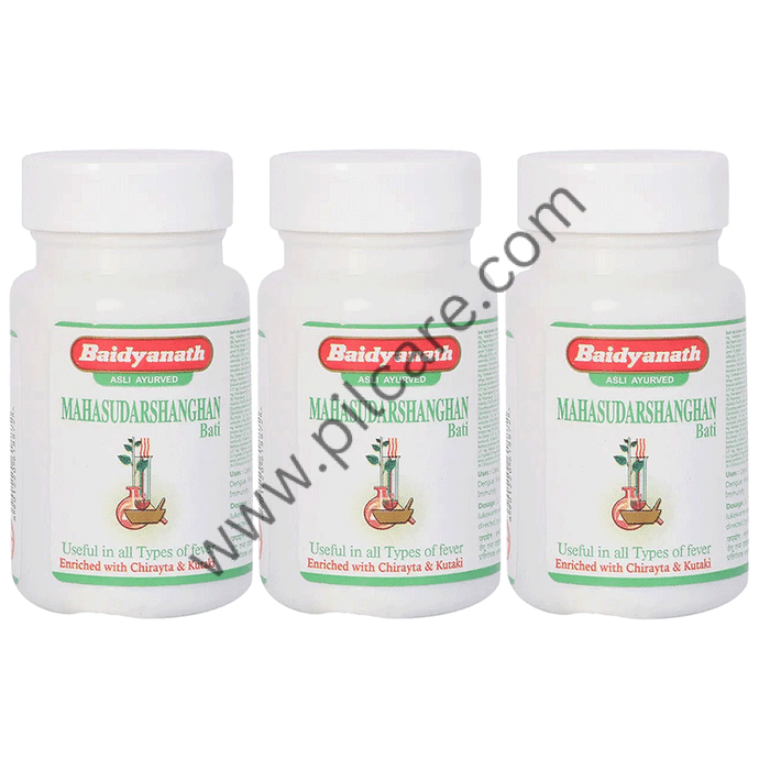 Baidyanath (Jhansi) Mahasudarshanghan Bati Tablet (40 Each)