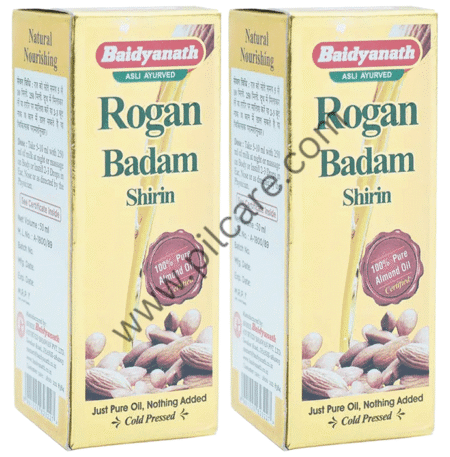 Baidyanath (Jhansi) Rogan Badam Shirin Oil (100ml Each)