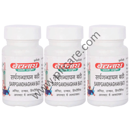 Baidyanath (Jhansi) Sarpgandhaghan Bati Tablet (10 gm Each)