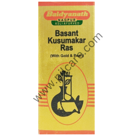 Baidyanath (Nagpur) Vasant Kusumakara Ras (with Gold & Pearl) Tablet | For Vitality, Stamina & Healthy Blood Sugar