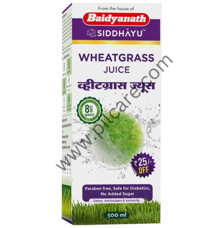Baidyanath (Nagpur) Wheatgrass Juice Natural Superfood Drink | Supports Detoxification & Immune System (500ml Each)