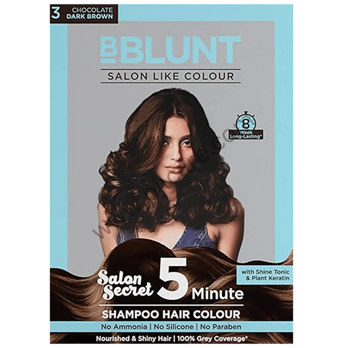 Bblunt Salon Secrete 5 Minute Shampoo Hair Colour (20ml Each) Dark Brown