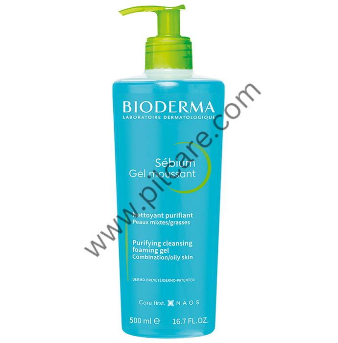 Bioderma Sebium Gel Moussant Purifying Cleansing Foaming Gel Combination to Oily Skin
