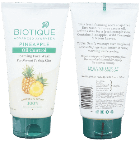 Biotique Pineapple Oil Control Foaming Face Wash