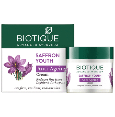 Biotique Saffron Youth Anti-Ageing Cream Reduces Fine Lines