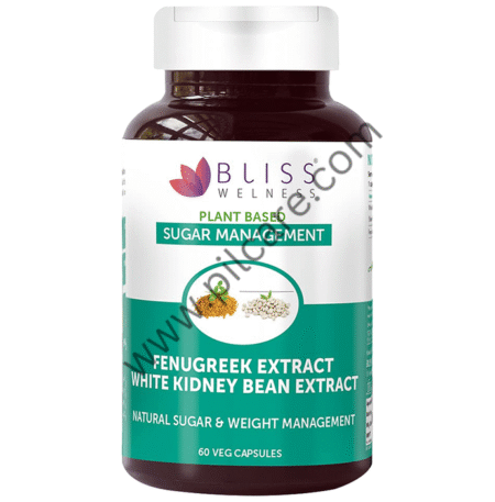 Bliss Welness Sugar Management Fenugreek White Kidney Bean Extract Veg Capsule