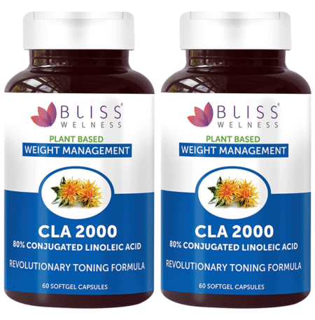 Bliss Welness Weight Management CLA 2000 80% Conjugated Linoleic Acid Softgel Capsule
