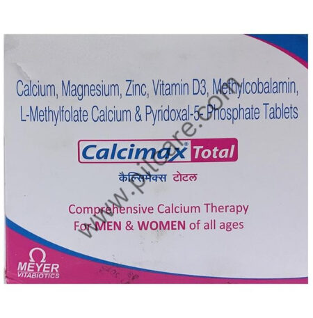 Calcimax Total Tablet for Comprehensive Calcium Therapy | For Men & Women of All Ages | Bone, Joint & Muscle Care | Vitamins & Mineral Blend