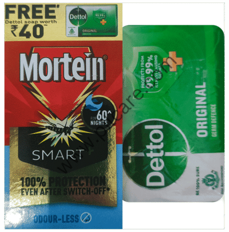 Mortein Mosquito Repellant Liquid Refill With Free Dettol Soap