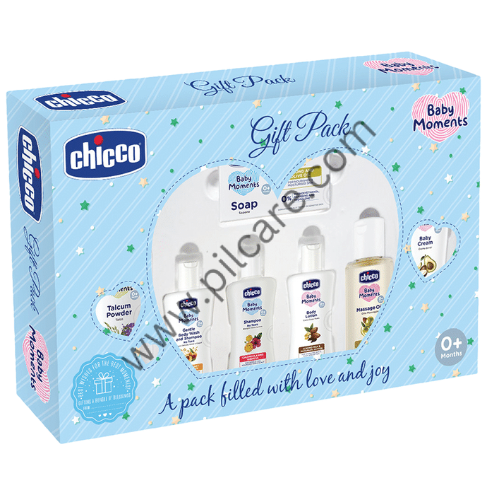 Chicco Baby Moments Baby Caring Gift Pack Set Blue