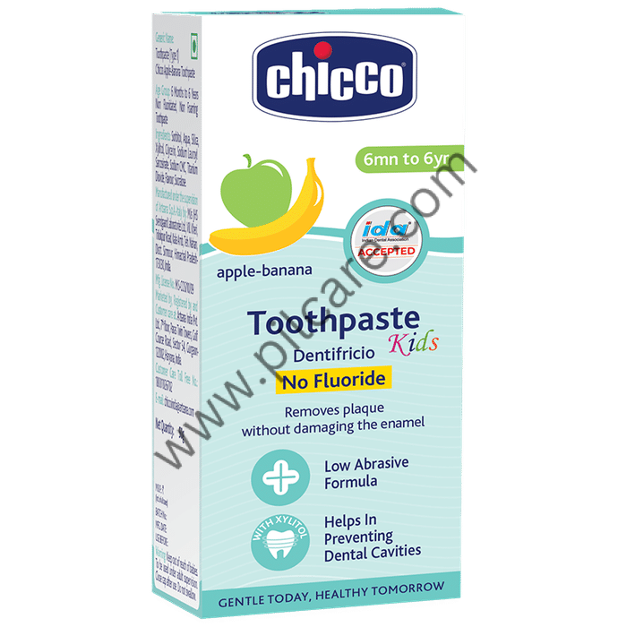 Chicco Dentifricio Toothpaste 6M+ Mela Apple Banana