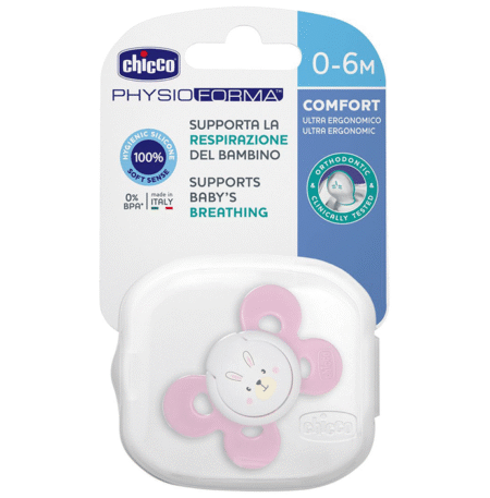 Chicco Physio Comfort Silicone 0 to 6 Months Soother Pink