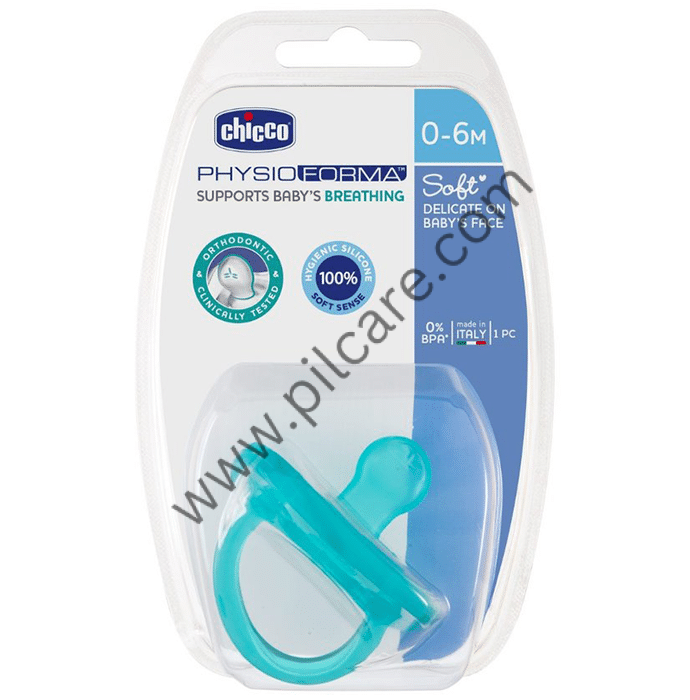 Chicco Physio Soft Silicone 0 to 6 Months Soother Blue