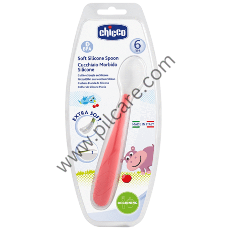 Chicco Softly Spoon 6m+ Red