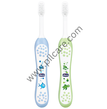 Chicco Toothbrush Set Blue + Green for 6 - 36 Months