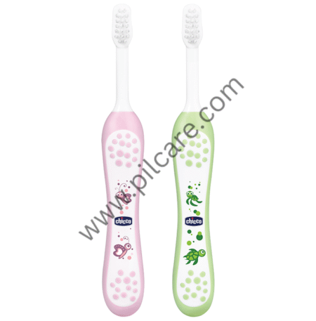 Chicco Toothbrush Set Pink + Green 6 - 36 Months