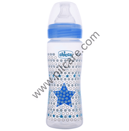 Chicco Well Being Polypropylene Feeding Bottle Blue
