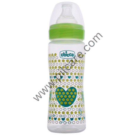 Chicco Well Being Polypropylene Feeding Bottle Green