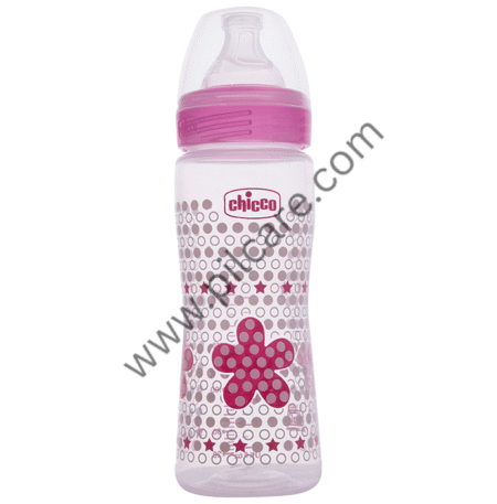 Chicco Well Being Polypropylene Feeding Bottle Pink