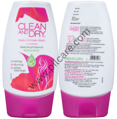 Clean and Dry Women's Daily Intimate Wash | Restores pH Balance