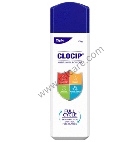 Clocip Anti-Fungal Dusting Powder | For Skin Infections, Itching, Rashes