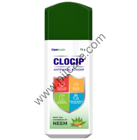 Clocip Anti-Fungal Dusting Powder | For Skin Infections, Itching, Rashes Indian Khus with Kewda Extracts