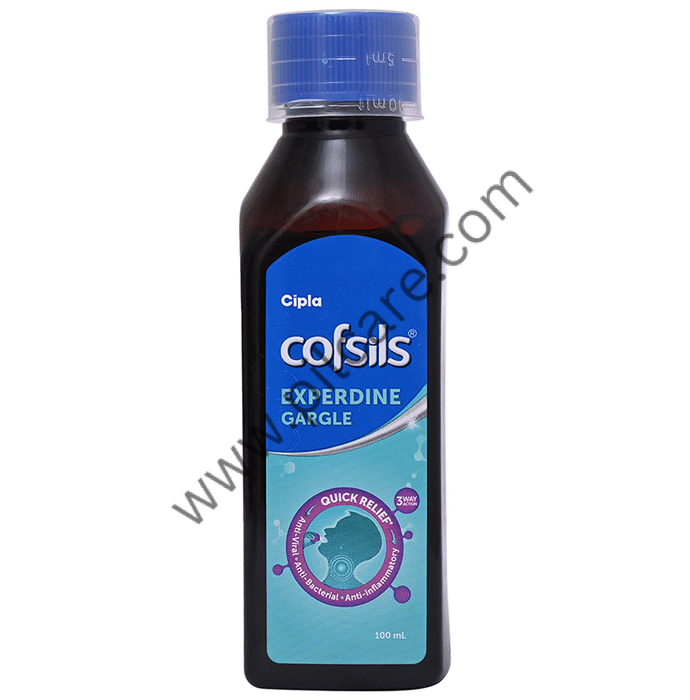 Cofsils Experdine Gargle | Mouth Wash for Sore throat, Flu, Cold, Tonsils, Throat Pain Gargle