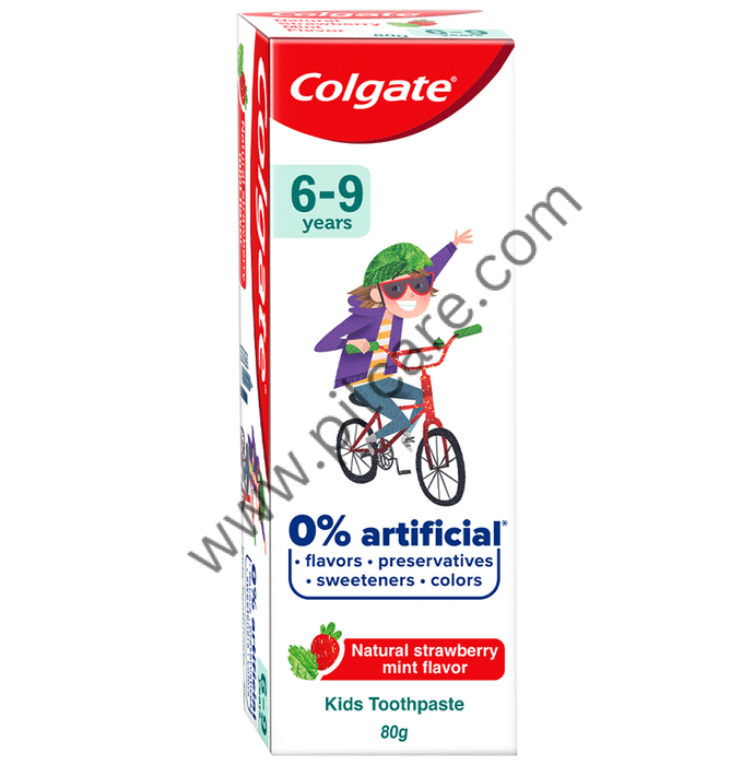 Colgate Natural Strawberry Mint Toothpaste for Kids (6-9 Years)
