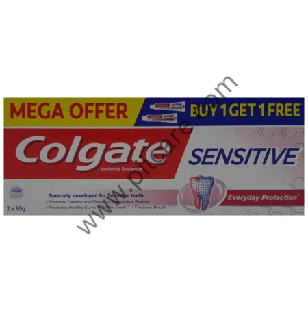 Colgate Sensitive Anticavity Toothpaste Everyday Protection (Mega Offer 2*80gm )