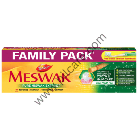 Dabur Oral Care - Meswak Complete (2 Paste, 1 Toothbrush) Pack
