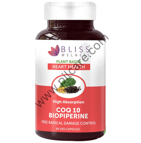 Bliss Welness Heart Health Coq 10 Biopiperine Veg Capsule Vegicap
