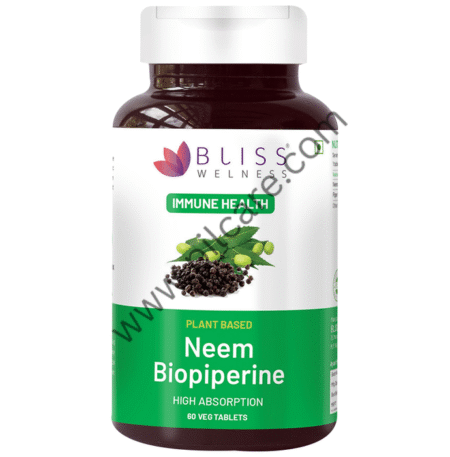 Bliss Welness Immune Health Neem Biopiperine Veg Tablet
