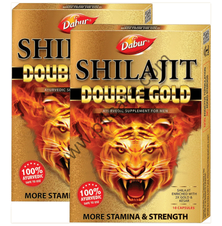 Dabur Shilajit Double Gold Capsules (10 Each)