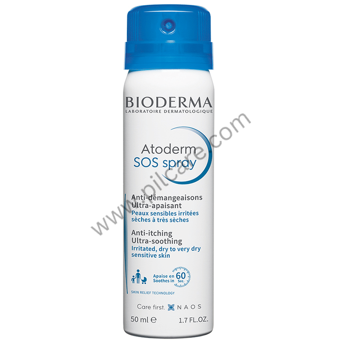 Bioderma Atoderm SOS Anti-Itching Ultra-Soothing Spray | For Irritated, Dry to Very Dry Sensitive Skin
