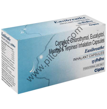 Easi Breathe Inhalant Capsules | For Blocked Nose, Cold Relief, Congestion, Heaviness in Head