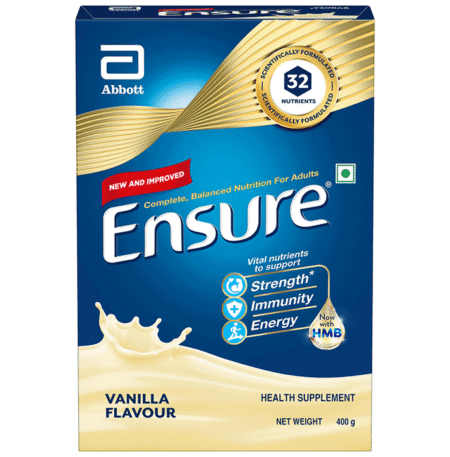 Ensure Powder Powder Complete Balanced Drink for Adults | For Strength, Immunity & Energy | With Essential Vitamins | Nutrition Formula Vanilla Refill