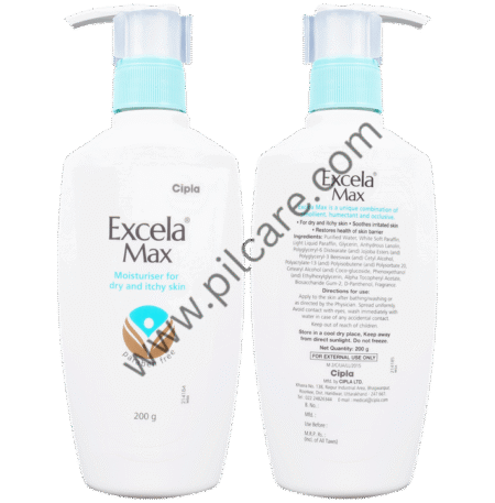 Excela Max Moisturiser for Dry & Itchy Skin | Paraben-Free | For Dry & Itchy Skin | Derma Care