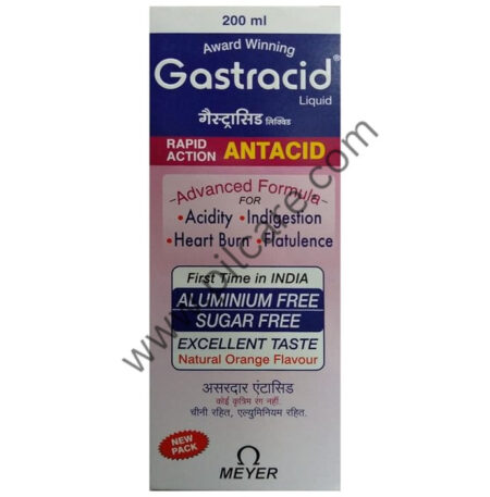 Gastracid Liquid | For Acidity, Indigestion, Heartburn & Flatulence Relief | Sugar & Aluminium-Free | Flavour Natural Orange